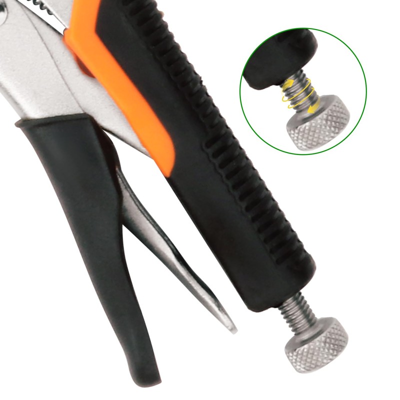 Biugaaufai 6 Pack 6 Inch C-Clamp Locking Pliers with Rubber