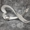 Wunderschöne Skulptur Dekofigur Herz aus Keramik weiß/silber mit Struktur Höhe