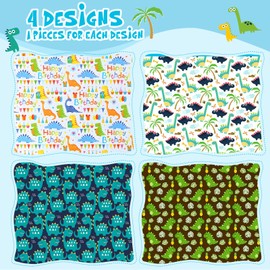 ZCOINS 4 Sheets 70 x 50CM Dinosaurs Theme Gifts Wrapping Paper for Kids Baby Boys Birthday Cute Dino Jungle Safari Wrapping Paper Godzilla Monster Gift Wrap for Dinosaurs Lovers Party Favors