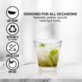 Shot Glasses 25x Plastic Shot Glasses Mini Shot Glasses Durable Shot Glasses Small Party Cup Reusable Shot Glasses Sample Tasting Cups - Birthdays, Weddings, BBQ, Parties (Pack of 25)