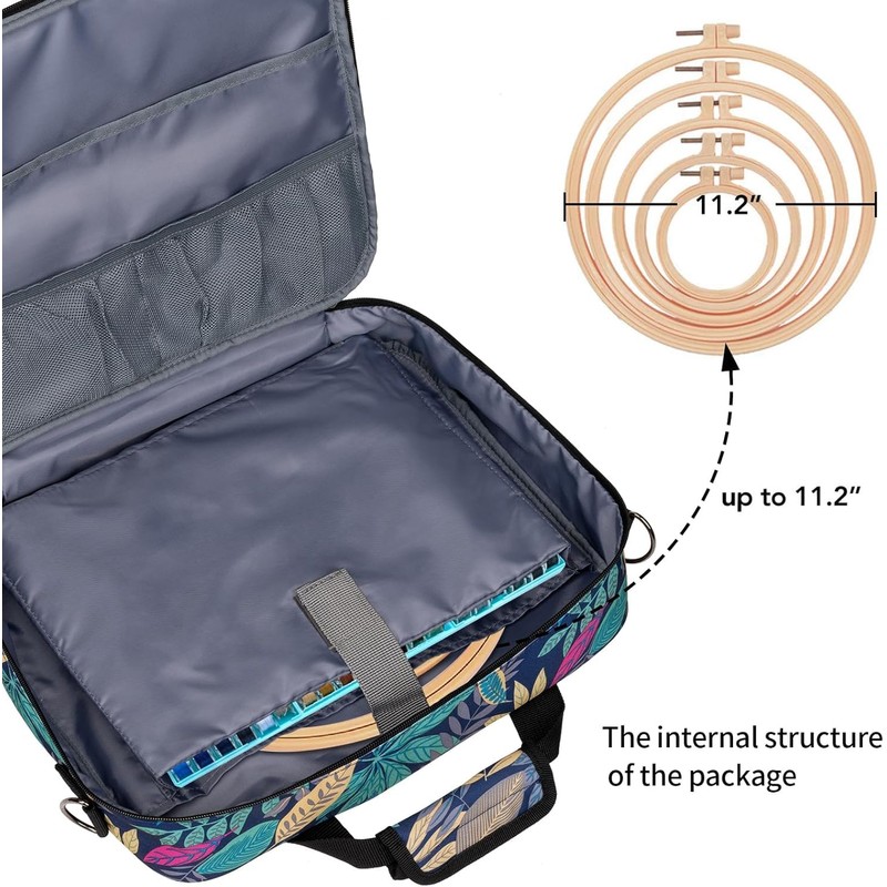 BAGLHER Cross Stitch & Embroidery Organizer Bag - Large Portable