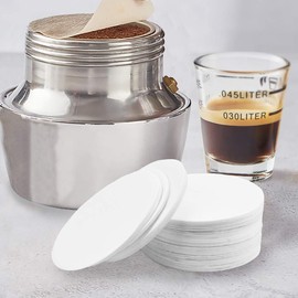 OLRWSLG Round Coffee Filter Paper Making Tea Quality Filter Paper Disposable Filter Paper Chemical Filter Paper Science Non Bleached Filter Paper for Aeropress Mocha Pot 60mm White