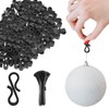 AUEFUDQ Pack of 80 Black Outdoor Gutter Hooks + 100