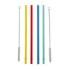 Fun Express 9" Reusable Plastic Straws with Cleaner Brush –