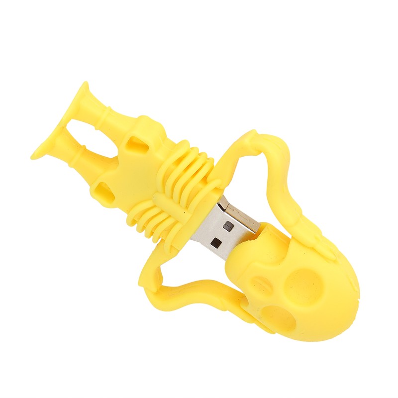 Cartoon U Disk Yellow Skull Appearance High Speed Bulk Storage