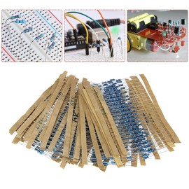 Total of 600 Pieces, 30 Types, 20 Pieces, Metal Film Resistors, 10Ω to 1 MΩ, Resistor Kit, Resistor Elements, Basic Parts Set, Stable Performance, Basic Parts, High Precision, DIY Electronic Work