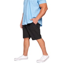 BadRhino Big & Tall Stretch Chino Shorts - Men's - Plus Size Curve Black