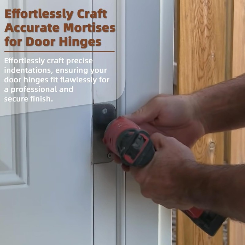 Door Jamb Hinge Jig Compatible with 8 Sizes from 2-1/2"