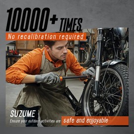 SUZUME Torque Wrench 3/8 Drive (5-45 Ft. Lb/ 6.8-61 N.m) 72 Tooth Reversible Head Torque Wrench ±3% High Accuracy Dual-Scales Torque Wrenches for Car Bike Moto