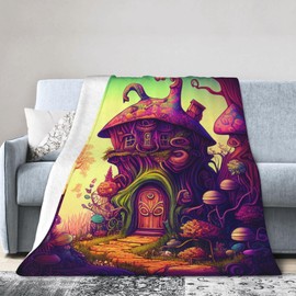 E-RIDES 125x150CM Dreamy Cottage Blanket, Soft & Cozy for Adults & Kids, Unique Birthday Gift Blanket, Perfect Home Decor Blanket, Ideal for Couch, Bed, Office, Travel, All Seasons