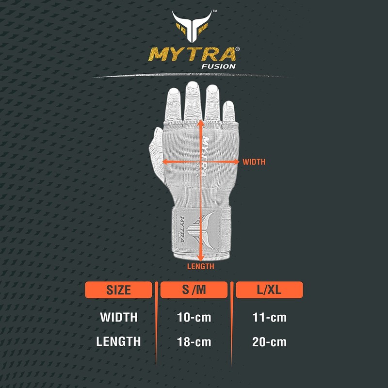 Mytra Fusion Boxing Inner Gloves Hand Wraps Protection Easy Wraps