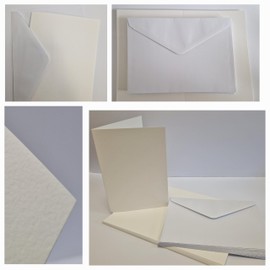 Watercolour Card Smooth White & Premium White 300gsm A3 A4 A5 A6 + Other Sizes (A5 Single Fold Cards + Envs x 20 AM912)