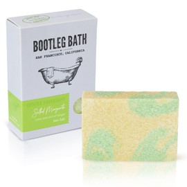 BOOTLEG BATH Natural Gentle Exfoliating Bar Soap- Salted Margarita, Citrus Scent with Sea Salt, Body Soap for Men and Women, Eco Friendly, Handcrafted Body Soap Made in USA, 4.4 oz Each Bar