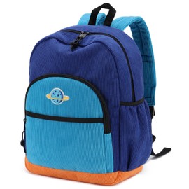 Kasgo Kids Backpack, Cute Toddler Backpack for Boys Kindergarten School Bag Primary Children's Bookbag Rucksack With Chest Buckle, Blue