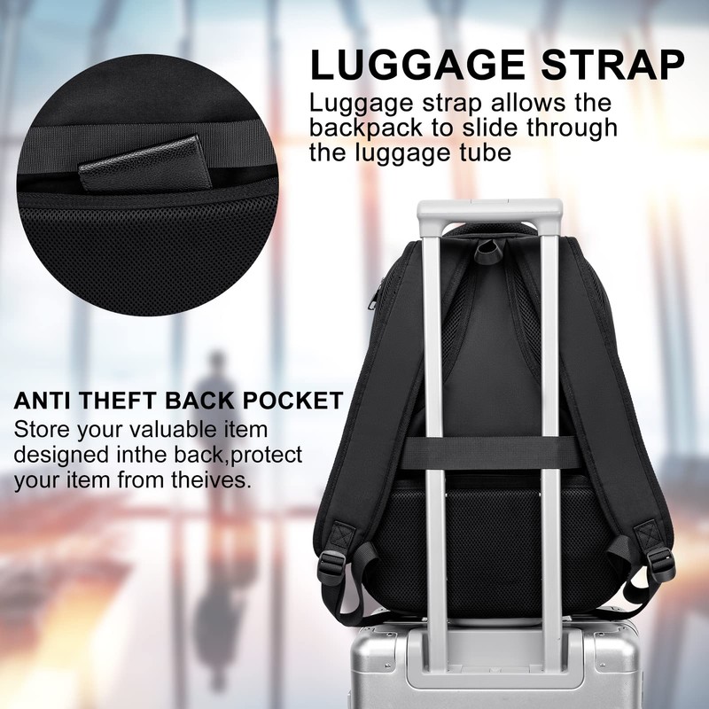 RJEU School Backpack for Teen Boys,15.6 Inch Anti Theft Laptop