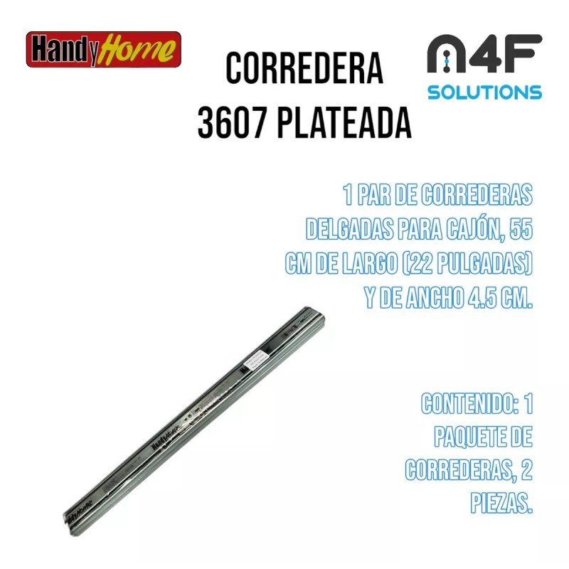 Handyhome Corredera Cajón Handy Home 55cm X 4.5cm 1paquete 2pz