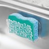 InterDesign Blumz Kitchen Sink Suction Holder for Sponges, Scrubbers, Soap