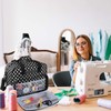 Yarwo Sewing Machine Storage Bag with Non-Slip Bottom, black dot