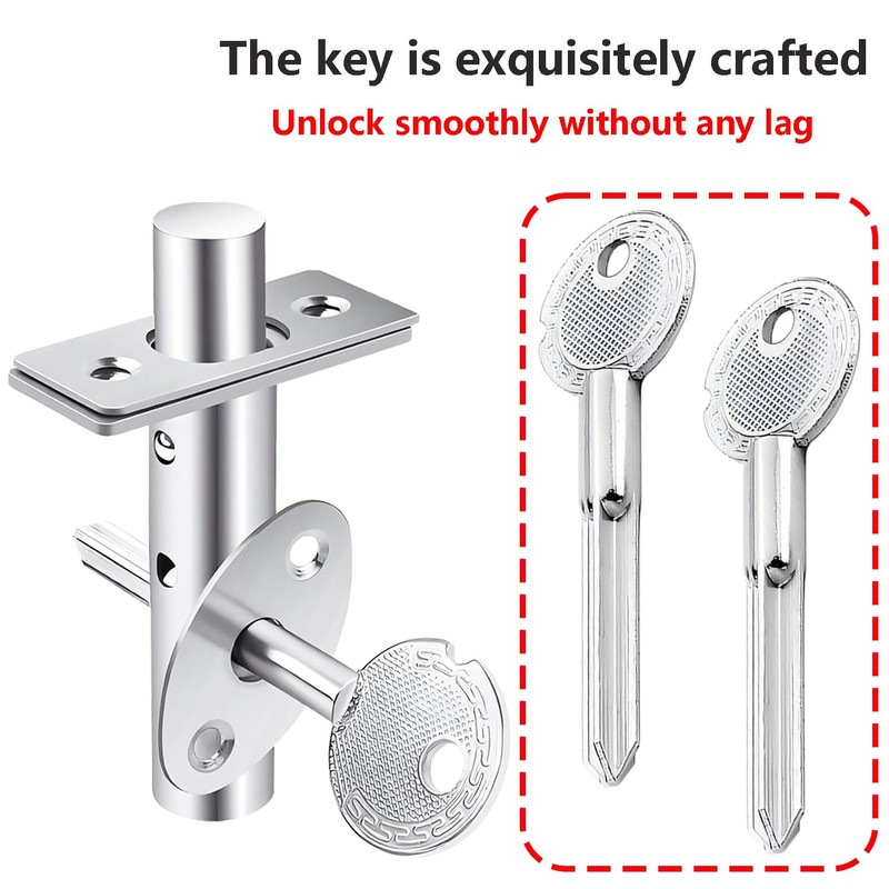Ctyjia 2 PCS Universal Door Security Rack Bolt Key, Window