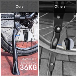 ANWONE Cube Bicycle Stand Mountain Bike 24-29 Inch Rear Stand, Universal Height-Adjustable Side Stand, Bicycle Stand, Fully Bike Stand, Rear Wheel for MTB, Ebike, City Bikes, Black