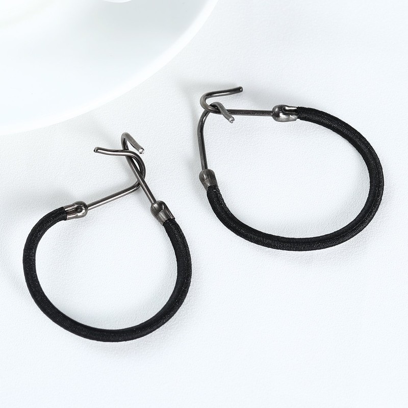 Frcolor Black Hair Hook Ponytail Holder with Hooks Hook Hair