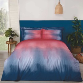 Rapport Home Ombré Red & Blue Single Duvet Cover Set