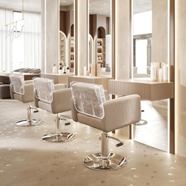 Foppla 3 Pieces Salon Chair Cover Plastic Clear Chair Back Covers Waterproof Salon Chair Covers Protectors Soft Salon Chair Back Cover Fits Most Standard Salon Chairs Office Chairs