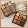 1pcs Brown Eyeshadow Palette, Matte and Shimmer Neutral 9-Color Eye