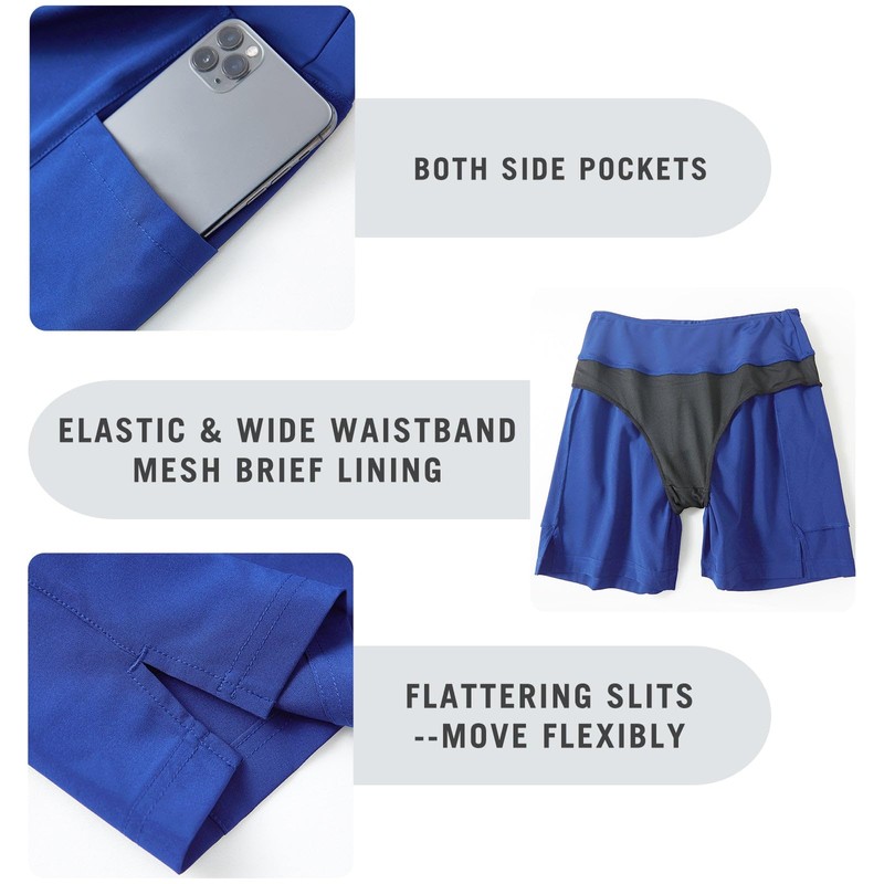 BALEAF Pantalones cortos de nataci n de cintura alta de
