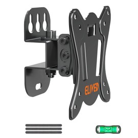 ELIVED EV028-DE Monitor TV Wall Mount Swivelling and Tilting for Most 13-30 Inch Flat & Curved LED, LCD, OLED, Plasma TVs up to 15 kg with VESA 75 x 75 / 100 x 100 mm