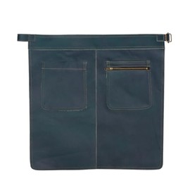 Tanner london Leather Workshop Apron with Multiple Pockets, Brass Hardware, Available in Black, Brown and Navy (Green)