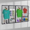 NectaCol 3 Packs Grid Wall Panels, Metal Black Wire Grid