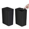 10L Slim Bathroom Trash Can with Press Top Lid, Black