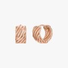 Gold&Deer 14K Goldfield Diagonal Line One-Touch Earrings White Gold /