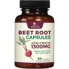 Beet Root Capsules Extra Strength 1300mg Beetroot Powder Extract