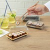 Restaurantware Sushi Containers, Pack Of 100 Plastic Disposable Rectangle Sushi