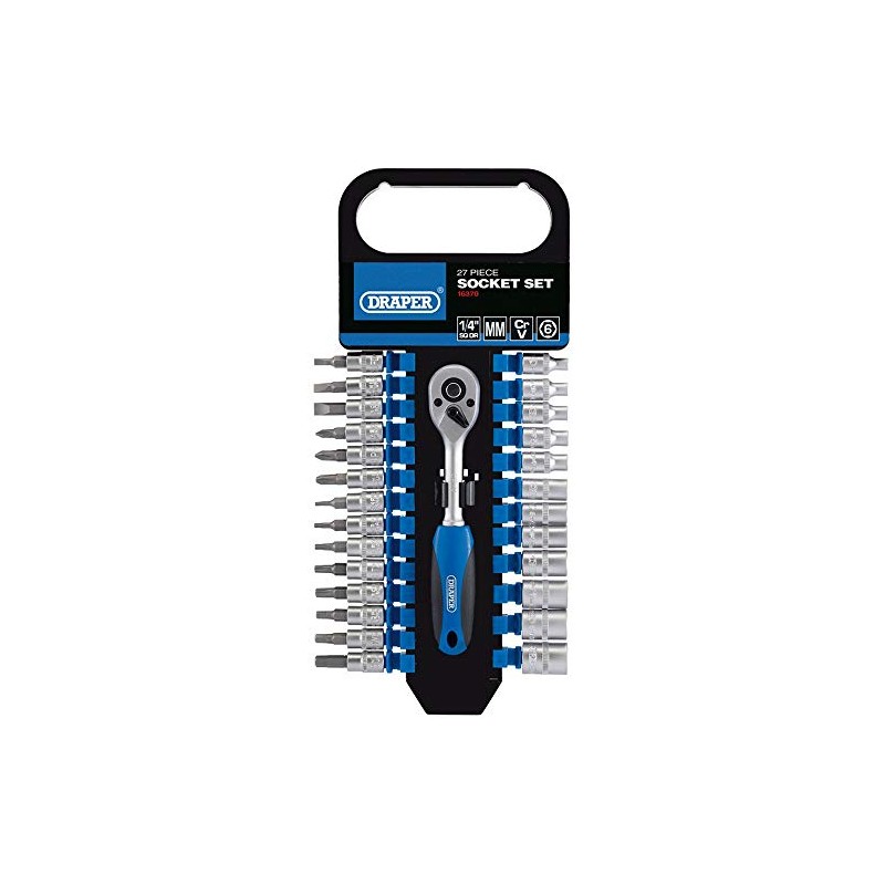 Draper 16370 1/4" Square Drive Metric Socket 27 Piece Set