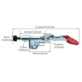 RLECS 2PCS Silver 301AM Push Pull Woodworking Clamp Hot Rolled Steel Quick Release Fixed Clamp for Electronics Industry Production Processing Industry Mould and Die Industry