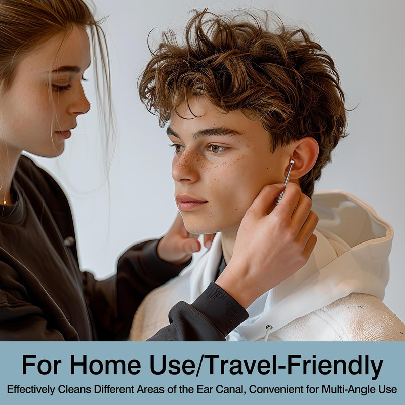 2pcs Stainless Steel Tonsil Stone Remover Tool + Ear Wax