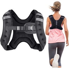 Henkelion Weighted Vest Weight Vest for Men Women Kids Weights Included, Body Weight Vests Adjustable for Running, Training Workout, Jogging, Walking - Black - 20 Lbs