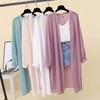 Long Beach Bikini Cover-up Swimwear Overcoat - Sun Protection, Slimming, Single Sail White+S 5ea