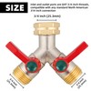 DINGBAI Garden Hose Splitter High Flow, 3/4”GHT Inlet Brass Heavy