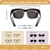 FEISEDY Polarized Sunglasses Fit Over Glasses Women, Fit over Glasses