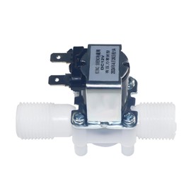 BEVDICNC 2pcs 12V G1/2 Inch N/C Plastic Electric Solenoid Valve Magnetic Water Air Normally Closed(0.02-0.8MPa)