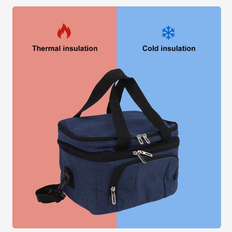 Collapsible Cooler Bag Oxford Cloth PEVA Leakproof Double Insulated Cooler