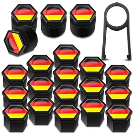Biomar Labs 16pcs Wheel Nut Covers 4 pcs Locking Bolt Caps Universal Removal Tool Germany Flag 19mm LB 31