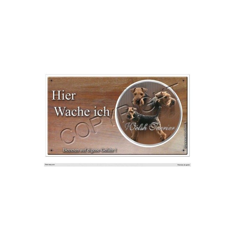 Panneau Dog or Plaque Welsh Terrier