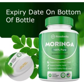 1 Pack of Moringa Capsules (800mg) for Immune Support, Gut Health