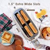 Roter Mond 4 Slice Toaster Retro Stainless Steel Toaster with