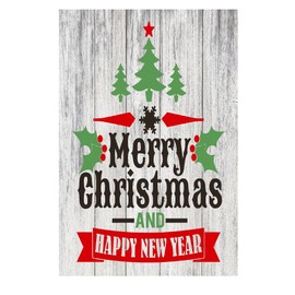 PhotoSteel Merry Christmas and Happy New Year Home Decor Metal Sign - 12" x 8"